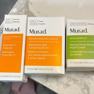 Murad ~ 3 Step Skin ~Environmental Sheild Cleanser, Serum Dark Spot Remover laST